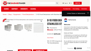 D-10 Food Dehydrator with Stainless Steel Shelves - dehydrator made in usa