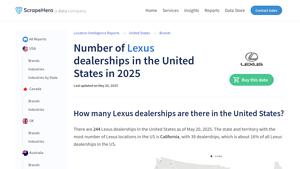 Number of Lexus locations in the USA in 2025 | ScrapeHero - largest lexus dealer in usa