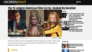 The 15 Longest American Films So Far, Ranked By Duration - longest movie ever made usa