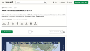 AMM Steel Producers Map 2018 PDF - Scribd - steel mills in usa map