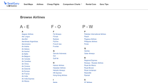List of All Major Airlines - SeatGuru - airline companies usa