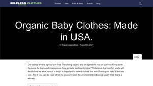 Organic Baby Clothes: Made in USA. - Selfless Clothes - newborn clothes made in usa
