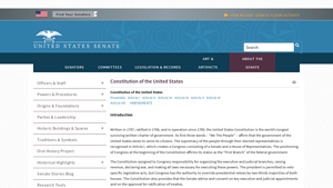 Constitution of the United States - U.S. Senate - who makes laws in usa