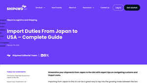 Import Duties From Japan to USA - Complete Guide - import tax from japan to usa