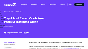 Top 6 East Coast Container Ports: A Business Guide - Ship4wd - ports east coast usa