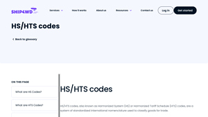 Ship4WD - HS/HTS Code Solutions
