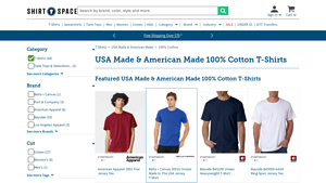 USA Made & American Made 100% Cotton T-Shirts | ShirtSpace - t shirts made in usa