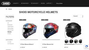 SHOEI Motorcycle Helmets - made in usa motorcycle helmets