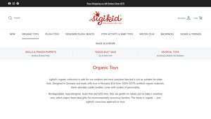 sigikid organic cotton baby toys, rattles, plush toys, stuffed animals - stuffed toys made in usa