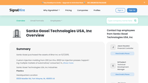 Sanko Gosei Technologies USA, Inc Overview - SignalHire - sanko gosei technologies usa inc