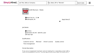 Forklift Mechanic - Mobile - Wiese Usa Inc | Indianapolis, IN - wiese usa indianapolis
