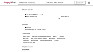 CNC VTL Operator - USA INDUSTRIES LLC | South Houston, TX - usa industries south houston