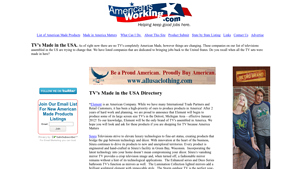 TV's Made in the USA - site.americansworking.com - televisions made in usa
