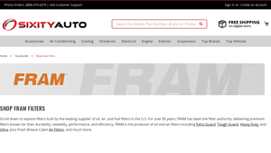 FRAM Filters - Trusted Since 1934 - Sixity Auto Parts - fram brand in usa