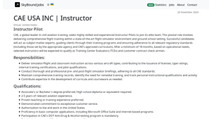 CAE USA INC | Instructor | 20 November 2024 - cae usa inc.
