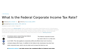 What Is the Federal Corporate Income Tax Rate? - SmartAsset - company tax rate usa
