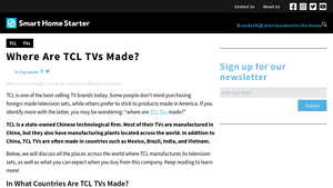 Where Are TCL TVs Made? - smarthomestarter.com - televisions made in usa