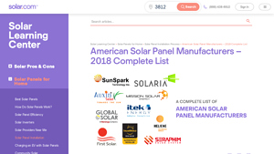 American Solar Panel Manufacturers - 2018 Complete List - solar manufacturers in usa