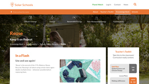 Reuse - Knowledge Bank - Solar Schools - example of reusable