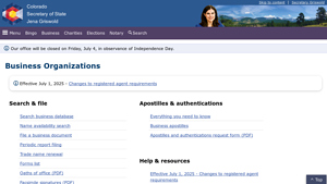 Business Organizations - sos.state.co.us - trade filing usa