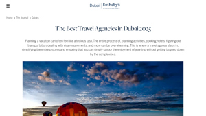 The Best Travel Agencies in Dubai 2025 - sothebysrealty.ae - best travel agency to work with for usa to dubai