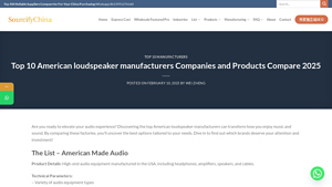 Top 10 American loudspeaker manufacturers Companies and Products ... - speakers made in usa