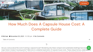 How Much Does A Capsule House Cost: A Complete Guide - capsule house made in usa price