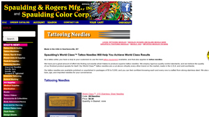 Tattooing Needles | Spaulding & Rogers Mfg, Inc. Tattooing Equipment ... - made in usa tattoo