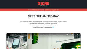 The Americana USA Made Flag Pole Kit - standflagpoles.com - usa made flag pole