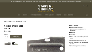 P-38 Can Opener, Made in U.S.A. - Stars-N-Stripes Co. - can opener made in usa