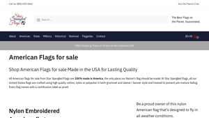 American Flags for sale made in USA - StarSpangledFlags.com - made in the usa emblem