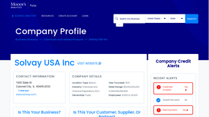 SOLVAY USA INC Calumet City IL, 60409 - Company Profile - Cortera - solvay usa inc