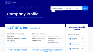 CAF USA INC Elmira NY, 14903 - Company Profile - Cortera - caf usa inc
