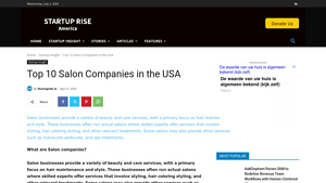 Top 10 Salon Companies in the USA - startuprise.io - beauty salon in usa