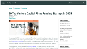 20 Top Venture Capital Firms Funding Startups in 2025 - venture capital companies in usa