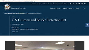 U.S. Customs and Border Protection 101 - U.S. Department of State - customs and border protection usa