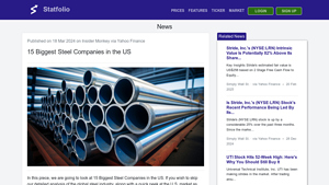 15 Biggest Steel Companies in the US - Statfolio News - biggest steel companies in usa
