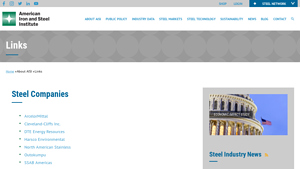 Steel Companies - Links - American Iron and Steel Institute - steel companies in usa