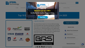 Top 10 Emerging Steel Companies to Watch in 2025 - biggest steel companies in usa