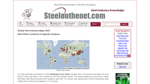 Steel Industry Maps | Plant Locations & Capacity Data - steel mills in usa map