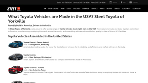 What Toyota Vehicles are Made in the USA? - steettoyota.com - toyota made in usa