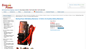 12 volt battery maintainer - Sterling Power USA - battery charger made in usa