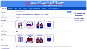 Still Made in USA.com - American-made Products for Home and Family - made in usa products website