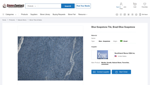 Blue Soapstone Tile, Brazil Blue Soapstone from United States - southland stone usa north hollywood ca