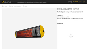 Obsidian Electric Heater - Big Ass Fans - space heaters made in the usa