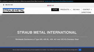 Straub Metal: T409, T439 Stainless Steel Distributor - stainless steel suppliers in usa