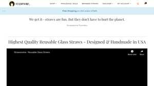 STRAWESOME® - Reusable Glass Straws Made in USA - stainless straws made in usa