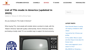 List of TVs made in America (updated in 2025) - StreamDiag - televisions made in usa