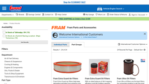 Fram - Made In USA Filter Options - Summit Racing - fram brand in usa