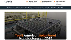Top 5 American solar panel manufacturers in 2025 - sunhub.com - solar panels made in usa